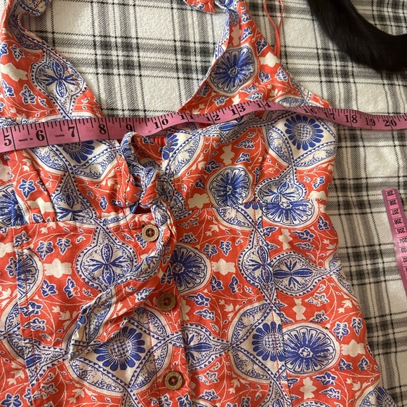 Maeve For Anthropologie Linen Viscose Floral SlimMini Dress Blue In Motif NWOT S - Picture 14 of 16